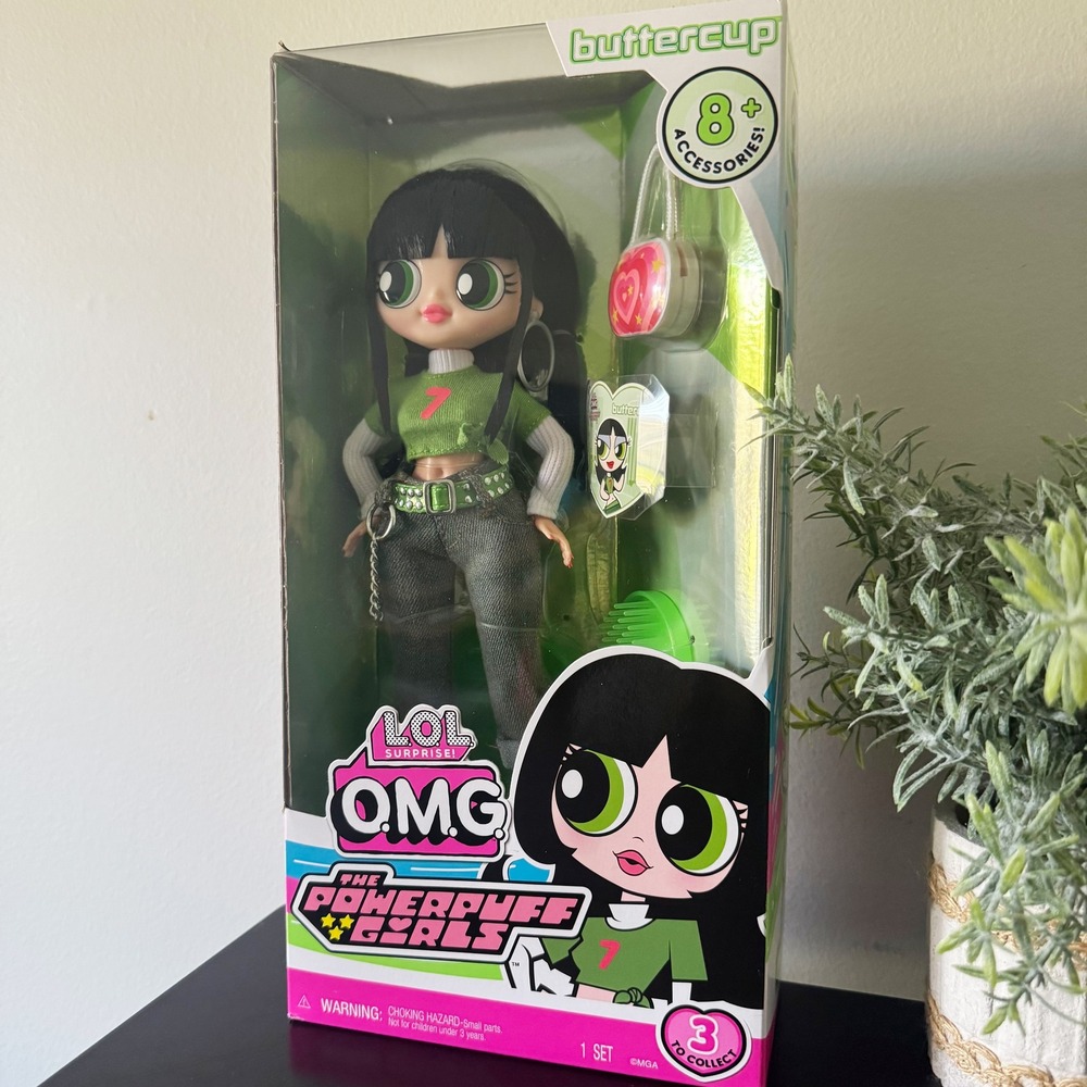 LOL Surprise OMG The Powerpuff Girls Buttercup Doll New In Box 8 Accessories NIB